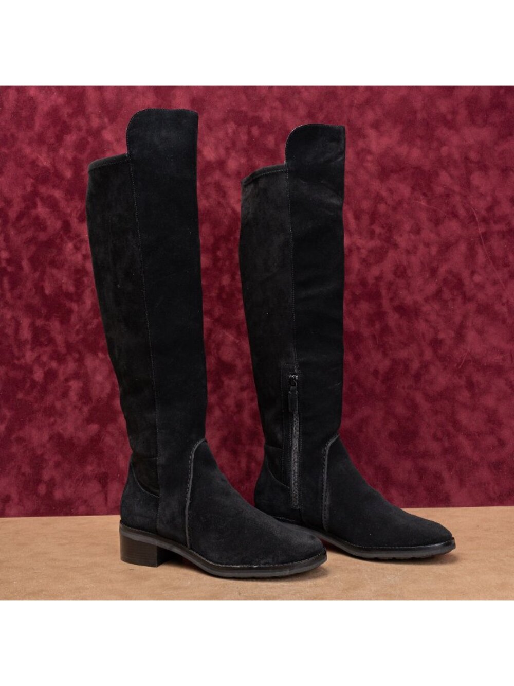 Cole Haan Women Duchess Black Suede OTK GrandOs Fashion Fall Boots sz 8